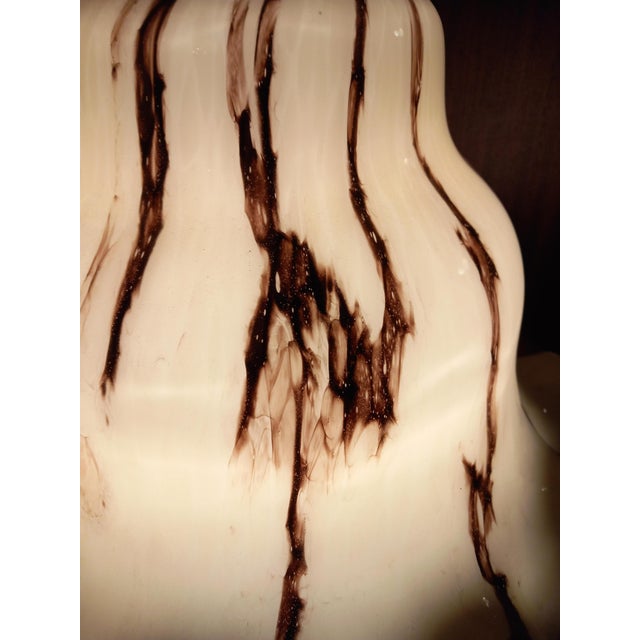 Beige Pendant Lamp in Brass and Glass from Peill & Putzler For Sale - Image 8 of 10