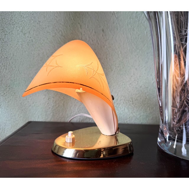 Austrian Brass and Hand-Painted Glass Table Lamps by Rupert Nikoll, 1950s, Set of 2 For Sale - Image 17 of 17