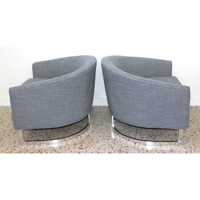 Milo Baughman Barrel Back Club Chairs - a Pair For Sale In West Palm - Image 6 of 13