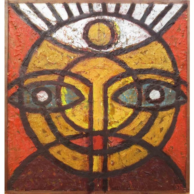 1990s Salvatore Travascio, Trinità, 1996, Oil Painting on Wood, Framed For Sale - Image 5 of 5