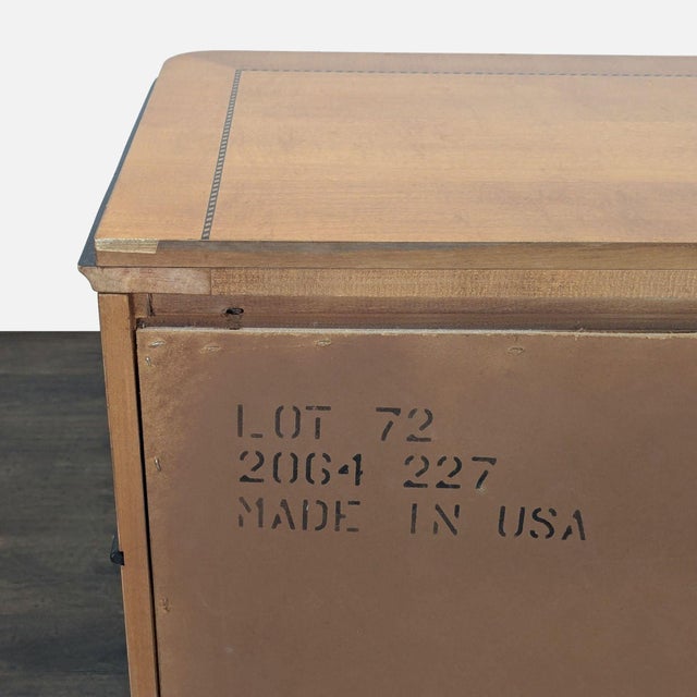 Tan 1970s National Mt. Airy 7-Drawer Dresser With Black Accents For Sale - Image 8 of 11