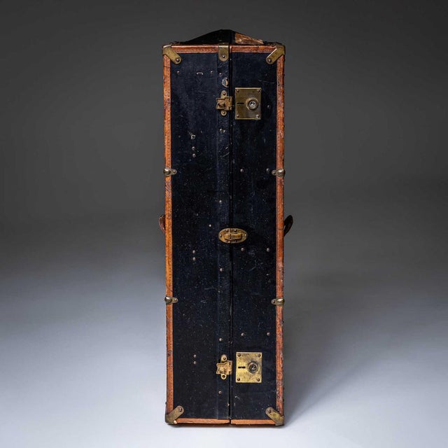 Leather Wardrobe Trunk, Germany, Early 20th Century For Sale - Image 14 of 18