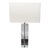 Room & Board Madison Modern Table Lamp With Lead Crystal Base and White Rectangular Shade For Sale
