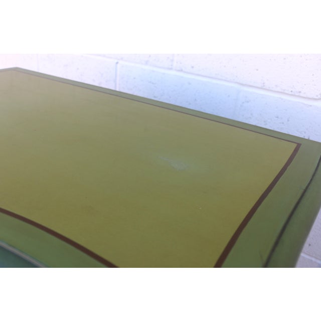 1950s French Provincial Hand-Painted Green Tall Chest of Drawers For Sale - Image 10 of 18