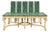 Mid-Century Italian Regency Style Faux Marble Painted Dining Table - 5 Leaves For Sale