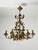 Gold Six-Light Floral Chandelier in Gold Metal, Italy, 1960 For Sale - Image 8 of 8