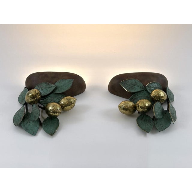 Brown Mid-Century Brass Lemon Sconces by Hans Möller, 1970s, Set of 2 For Sale - Image 8 of 18
