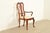 Queen Anne Thomasville Queen Anne Carved Solid Mahogany Armchair For Sale - Image 3 of 11