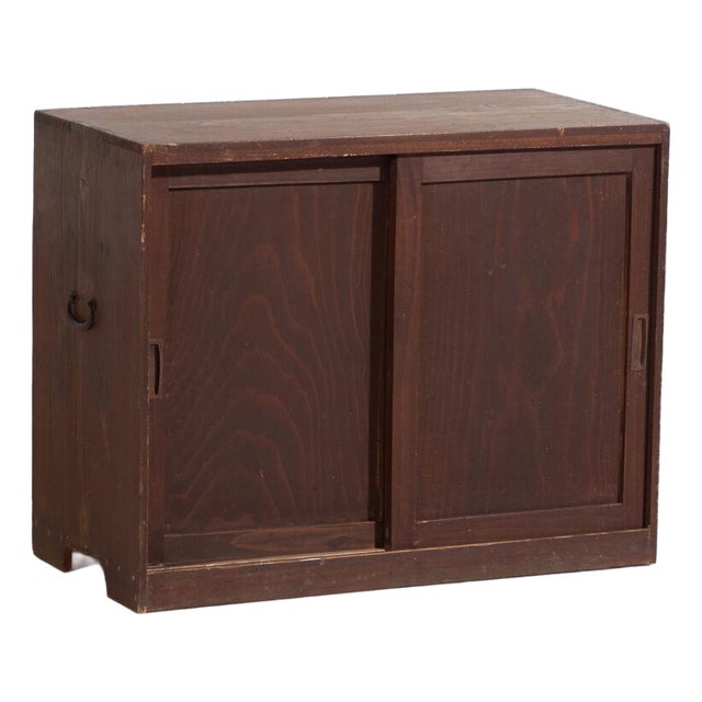 Antique Japanese Sliding Door Cabinet For Sale