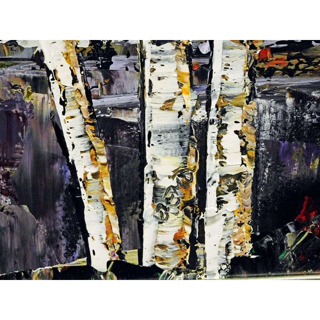 Maya Eventov "Purple Range" Original Acrylic on Canvas, H.Signed Adl031011-01 For Sale In Denver - Image 6 of 7