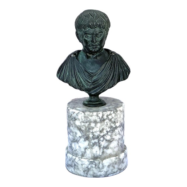 Grand Tour Bronze Bust of a Roman Emperor For Sale