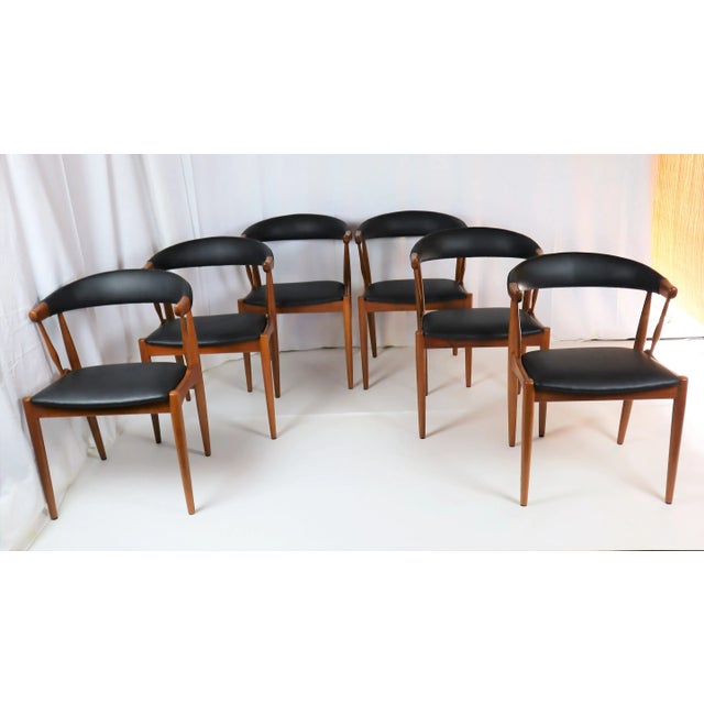 Wood Scandinavian Teak Chairs by Johannes Andersen, 1960s, Set of 6 For Sale - Image 7 of 13