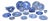 English Flow Blue Transferware Tableware, 20 Pcs. For Sale