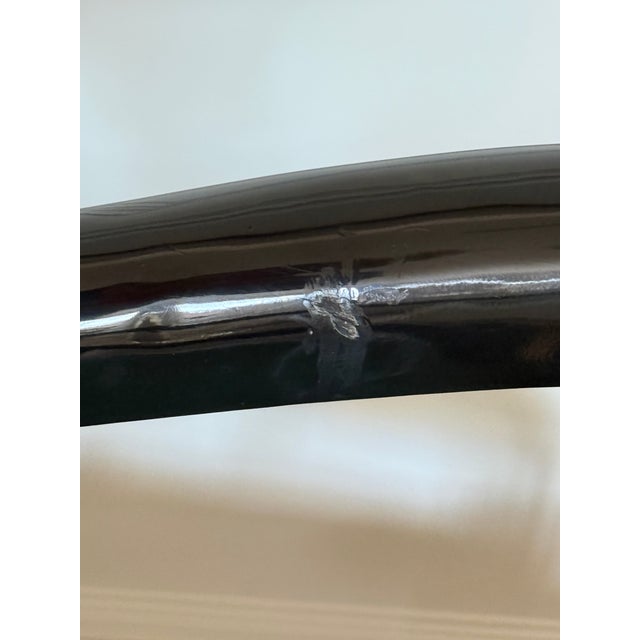 Vintage James Mont Style Black Lacquer Horseshoe Chair by Century For Sale In Nashville - Image 6 of 7
