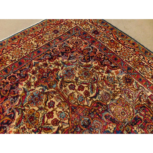 Antique Persian Kerman Lavar Rug For Sale In Los Angeles - Image 6 of 13