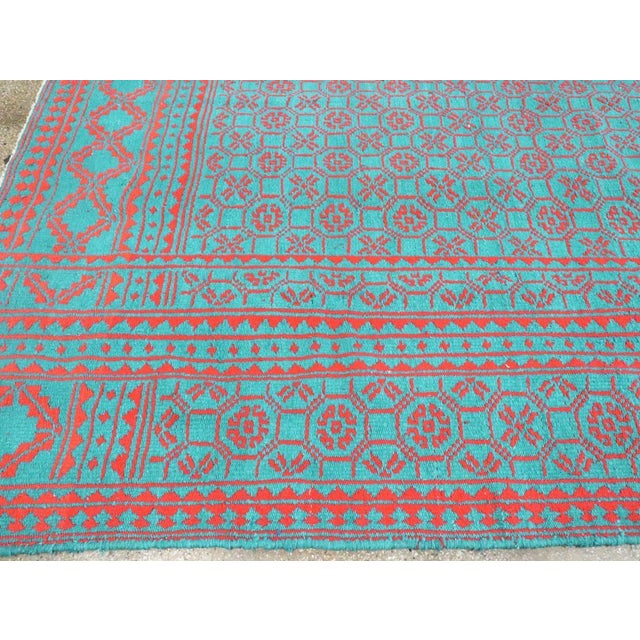 Textile Mid-20th Century Handmade Persian Flat-Weave Kilim Room Size Carpet For Sale - Image 7 of 10