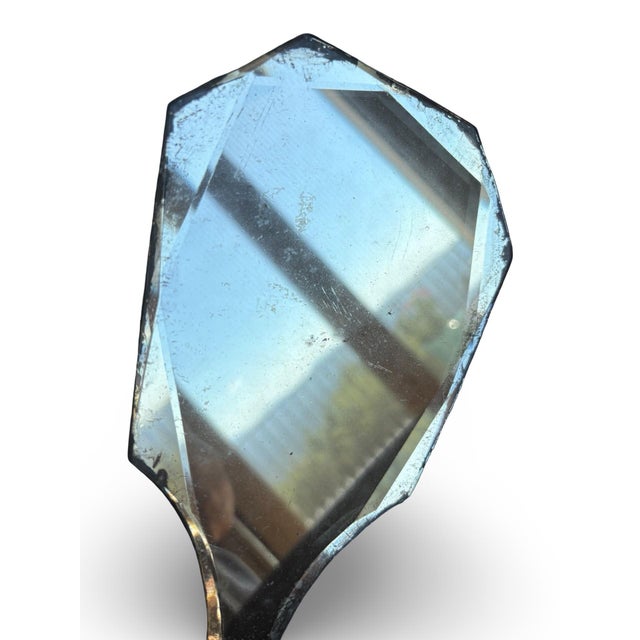 Antique French Beveled Glass Hand Mirror With Original Backing, Circa 1900 For Sale In Philadelphia - Image 6 of 7