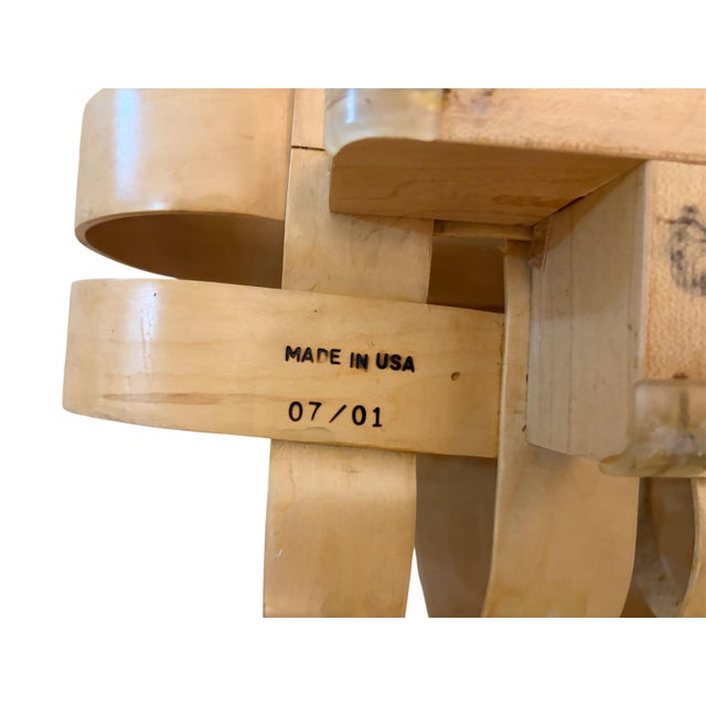 Vintage 1993 Frank Gehry for Knoll Power Play Woven Lounge Chair and Ottoman For Sale - Image 11 of 18