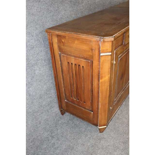 French 1960's French Directoire Style Brass Mounted Sideboard by Richelieu For Sale - Image 3 of 18