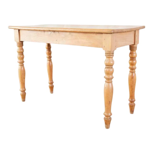 19th Century Country French Fruitwood Farmhouse Console Table For Sale