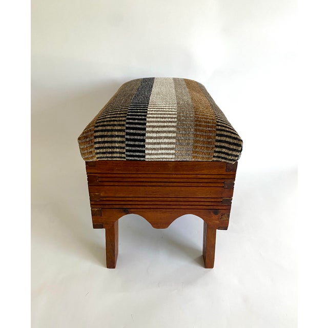 Arts & Crafts Upholstered Foot Stool For Sale In Los Angeles - Image 6 of 9