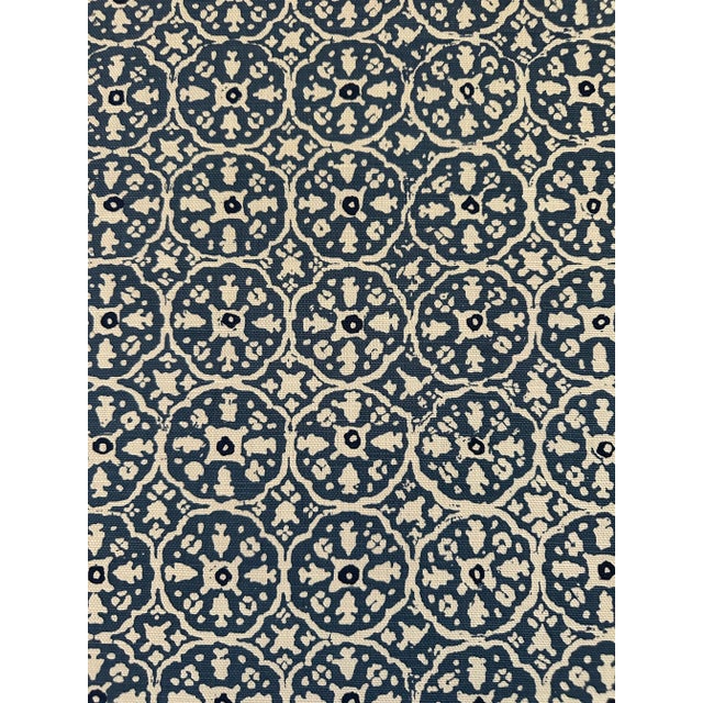 China Seas China Seas Nitik II Blue Fabric 8 Yards For Sale - Image 4 of 4