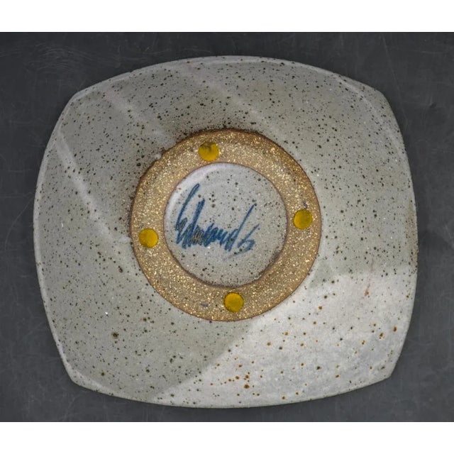 Mid 20th Century Mid Century Abstract Joel Edwards Shallow Pottery Bowl For Sale - Image 5 of 6