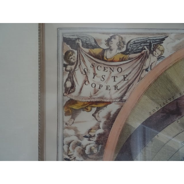Illustration Vintage Map Print "The Copernican World System" after Andreas Cellarius For Sale - Image 3 of 7
