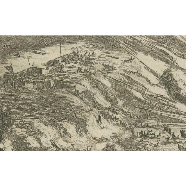 Title: The Explosion of the Pontoon Bridge on the Scheldt during the Siege of Antwerp (1585) by Coenraet Decker, Published...