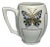 Early 20th Century Art Nouveau Bavaria Hand-Painted Butterfly Mug For Sale