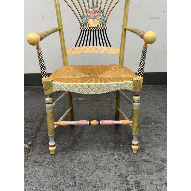 MacKenzie-Childs Flower Basket Armchairs, Pair For Sale - Image 10 of 12