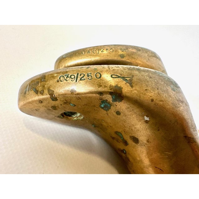 Metal Mid-Century Modern Bronze Ballerina Wall Hook, 1970s, Set of 2 For Sale - Image 7 of 9