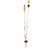 Early 21st Century 14k Gold Multi-Color Sapphire & Diamond Station Necklace For Sale - Image 5 of 7