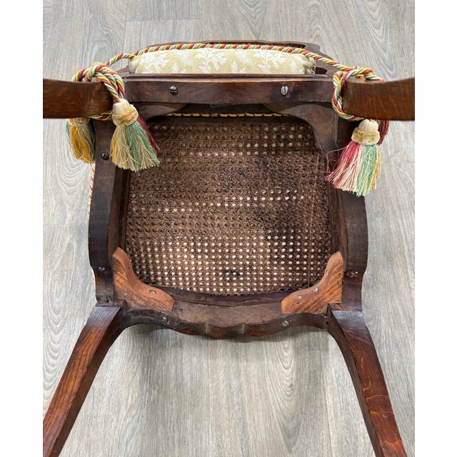 Vintage French Country Louis XV Style Cane Back Cane Seat Dining Chairs For Sale - Image 11 of 11