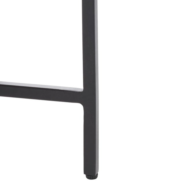 Early 21st Century Azula Stone Top Accent Table in Burnt Orange / Black For Sale - Image 5 of 8