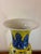 Hollywood Regency Vintage Chinese Yellow and Blue Dragon Porcelain Floor Vase, Hand Painted For Sale - Image 3 of 8