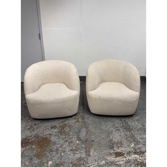 Design Plus Gallery presents a Pair of Gwyneth Boucle Swivel Chairs from CB2. Designed by≈, the Gwyneth collection takes...