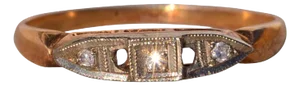 The Ever: Antique Retro Era Band in Yellow Gold with Natural Diamonds