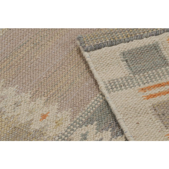 Rug & Kilim’s Scandinavian Style Rug With Beige-brown and Blue Patterns 6x9 For Sale In New York - Image 6 of 6