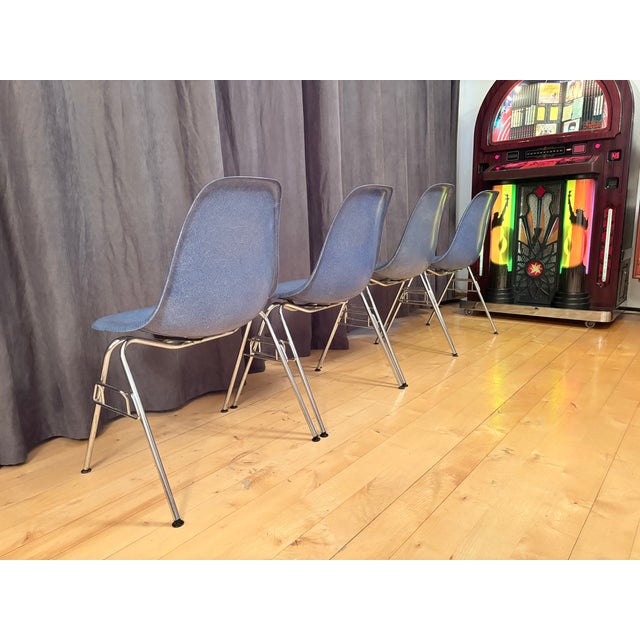 Metal DSS Chairs in Fiberglass by Charles and Ray Eames for Herman Miller, 1970s, Set of 4 For Sale - Image 7 of 18