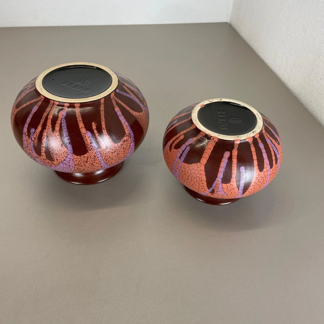 German Pottery Vase Objects from Steuler Ceramics, 1970s, Set of 2 For Sale - Image 15 of 18