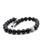 1990s David Yurman Estate Matte Onyx Carved Prayer Beads Bracelet 8.5" Silver For Sale In New York - Image 6 of 12