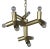 Noir NOIR Snow Flake Chandelier, Metal with Brass Finish For Sale - Image 4 of 6