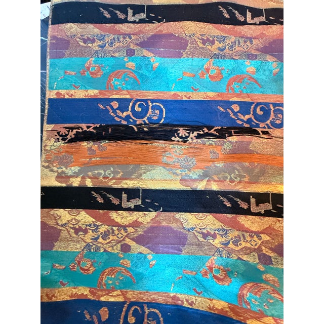 Textile Rare Vintage Japanese Hand-Woven Textile For Sale - Image 7 of 12