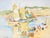 Impressionist Fishermen at the Shore in Concarneau - France Landscape by M. Saint-Guily For Sale - Image 3 of 9
