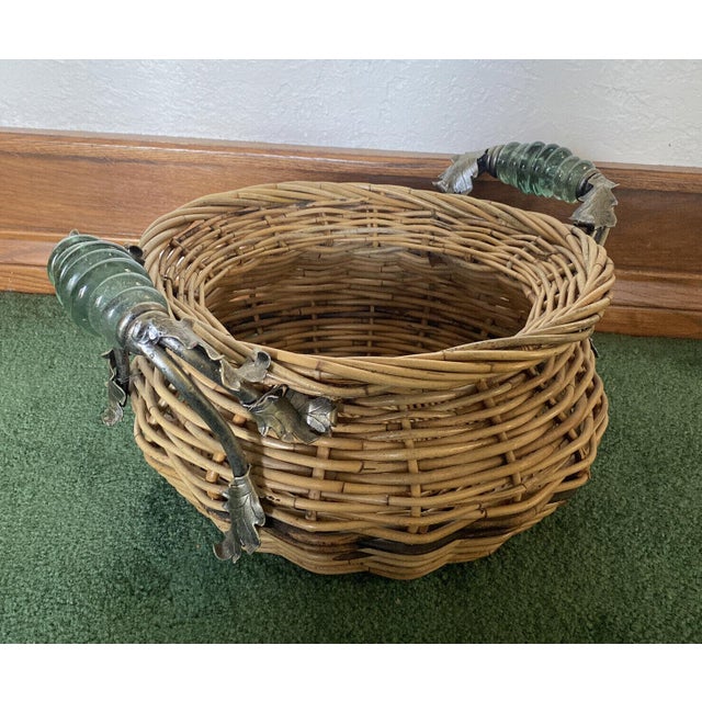 Late 20th Century Vintage Maitland - Smith Wicker Reed, Wrought Iron ...