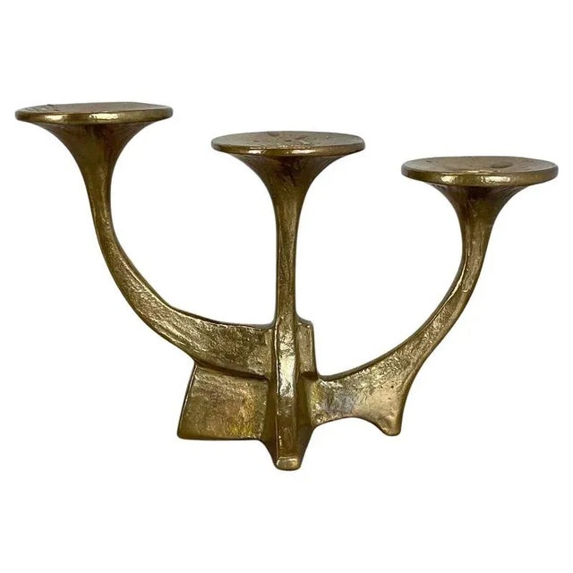 Mid-Century Brutalist Bronze Candleholder from Michael Harjes, Germany, 1960s For Sale - Image 15 of 15