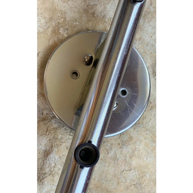 Rare Mid-Century Modern ‘Lightolier’ 6 Bulb Vintage Chrome Finish Light Fixture For Sale - Image 9 of 11