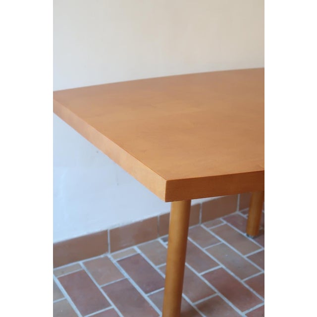 Large Scandinavian Modern Dining Table with Boat-Shaped Top, 1980s For Sale - Image 10 of 18