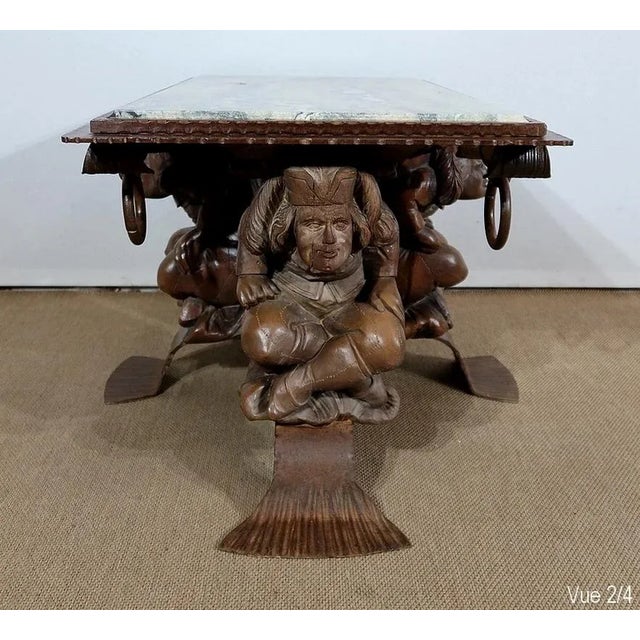 Wrought Iron & Marble Coffee Table by J.M Rothschild, 1950 For Sale - Image 17 of 18